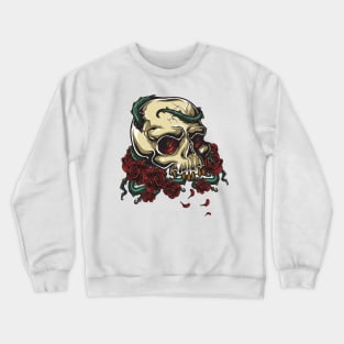 Rose Skull Gothic dark Art Crewneck Sweatshirt